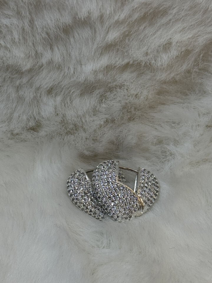 Gümüş rengi küpe